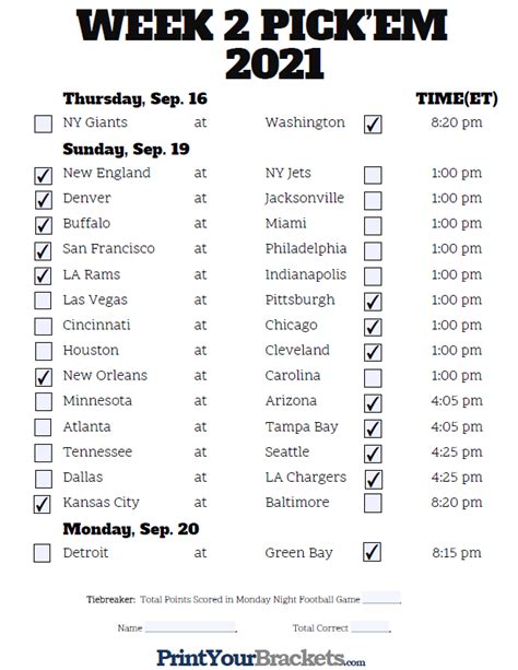 nfl week 2 picks 2023 straight up